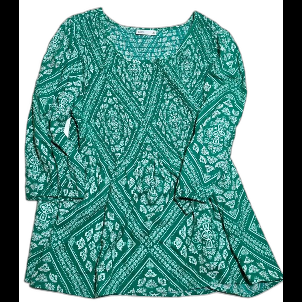 Smocked peasant/boho tunic womens XL